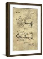 Tractor Blueprint - Industrial Farmhouse-Tina Lavoie-Framed Giclee Print