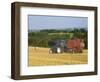 Tractor Collecting Hay Bales at Harvest Time, the Coltswolds, England-David Hughes-Framed Photographic Print