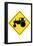Tractor Crossing Sign Poster-null-Framed Poster