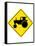 Tractor Crossing Sign Poster-null-Framed Stretched Canvas