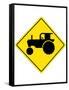 Tractor Crossing Sign Poster-null-Framed Stretched Canvas