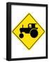 Tractor Crossing Sign Poster-null-Framed Poster