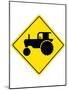 Tractor Crossing Sign Poster-null-Mounted Poster