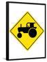 Tractor Crossing Sign Poster-null-Framed Poster