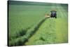 Tractor Cutting Grass for Silage-Jeremy Walker-Stretched Canvas