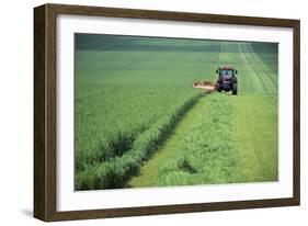 Tractor Cutting Grass for Silage-Jeremy Walker-Framed Photographic Print