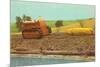 Tractor Hauling Giant Ear of Corn-null-Mounted Premium Giclee Print