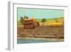 Tractor Hauling Giant Ear of Corn-null-Framed Art Print