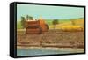 Tractor Hauling Giant Ear of Corn-null-Framed Stretched Canvas