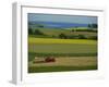 Tractor in Field at Harvest Time, East of Faborg, Funen Island, Denmark, Scandinavia, Europe-Woolfitt Adam-Framed Photographic Print