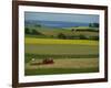 Tractor in Field at Harvest Time, East of Faborg, Funen Island, Denmark, Scandinavia, Europe-Woolfitt Adam-Framed Photographic Print