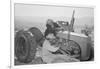 Tractor Repair: Driver Benji Iguchi, Mechanic Henry Hanawa, Manzanar Relocation Center, California-Ansel Adams-Framed Art Print