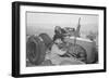 Tractor Repair: Driver Benji Iguchi, Mechanic Henry Hanawa, Manzanar Relocation Center, California-Ansel Adams-Framed Art Print