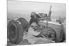 Tractor Repair: Driver Benji Iguchi, Mechanic Henry Hanawa, Manzanar Relocation Center, California-Ansel Adams-Mounted Premium Giclee Print