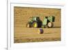 Tractor Stopping to Allow Hay Bale Making Machine-null-Framed Photographic Print
