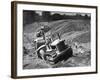 Tractor Unit Pulling an Earth Grading Machine at a Site Near Rotherham, South Yorkshire, 1954-Michael Walters-Framed Photographic Print