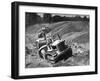 Tractor Unit Pulling an Earth Grading Machine at a Site Near Rotherham, South Yorkshire, 1954-Michael Walters-Framed Photographic Print