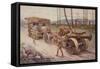 Tractor with Siege Howitzer-null-Framed Stretched Canvas