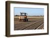 Tractor Working on the Field-Sandra van der Steen-Framed Photographic Print