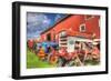 Tractors and Barn-Robert Goldwitz-Framed Giclee Print