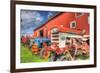 Tractors and Barn-Robert Goldwitz-Framed Giclee Print