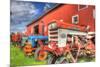 Tractors and Barn-Robert Goldwitz-Mounted Giclee Print