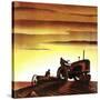 "Tractors at Sunset," October 3, 1942-Arthur C. Radebaugh-Stretched Canvas