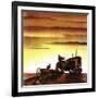 "Tractors at Sunset," October 3, 1942-Arthur C. Radebaugh-Framed Giclee Print