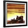 "Tractors at Sunset," October 3, 1942-Arthur C. Radebaugh-Framed Giclee Print