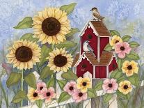 Sunflower Birdhouse-Tracy Miller-Stretched Canvas