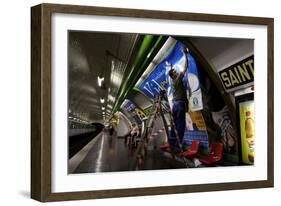 Trade, Bill-Sticker, Paris Métro-null-Framed Photographic Print