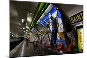 Trade, Bill-Sticker, Paris Métro-null-Mounted Photographic Print