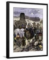 Trade Caravans on the Silk Road, the Great Highway of Central Asia-null-Framed Giclee Print