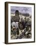 Trade Caravans on the Silk Road, the Great Highway of Central Asia-null-Framed Giclee Print