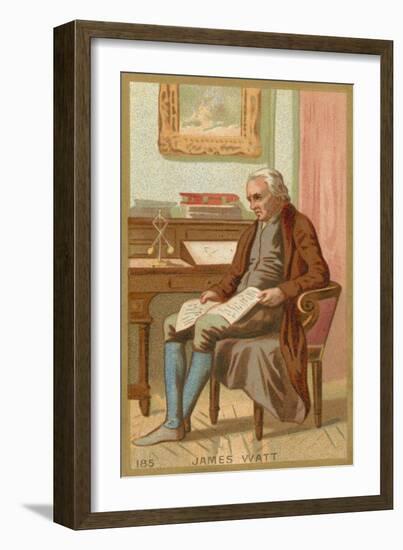 Trade Card Depicting a Portrait of James Watt-null-Framed Giclee Print