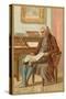 Trade Card Depicting a Portrait of James Watt-null-Stretched Canvas