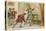 Trade Card Depicting Charles Quint Picking Up the Brush of Titian-null-Stretched Canvas