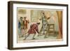 Trade Card Depicting Charles Quint Picking Up the Brush of Titian-null-Framed Giclee Print