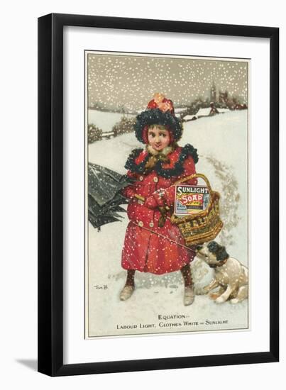 Trade Card for Sunlight Soap, C1900-Tom Browne-Framed Giclee Print