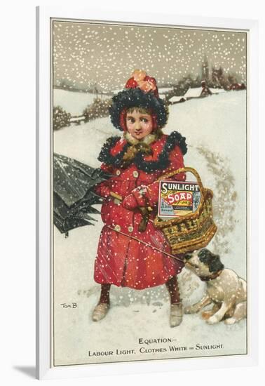 Trade Card for Sunlight Soap, C1900-Tom Browne-Framed Giclee Print