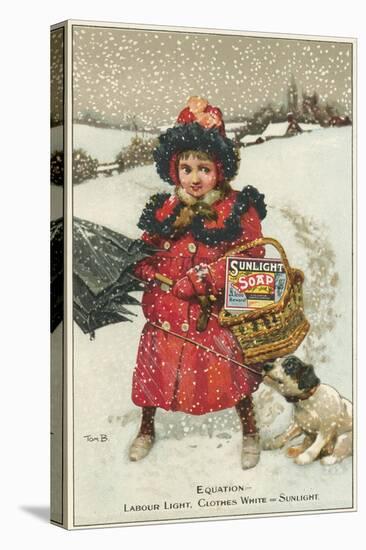 Trade Card for Sunlight Soap, C1900-Tom Browne-Stretched Canvas