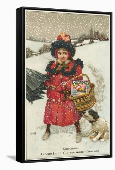 Trade Card for Sunlight Soap, C1900-Tom Browne-Framed Stretched Canvas