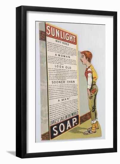 Trade Card for Sunlight Soap, C1900-null-Framed Giclee Print