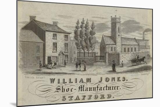 Trade Card for William Jones-null-Mounted Giclee Print