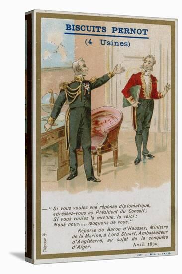 Trade Card Issued with Biscuits Pernot-null-Stretched Canvas