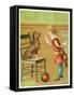 Trade Card of a Girl Training a Terrier Dog-null-Framed Stretched Canvas