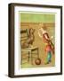 Trade Card of a Girl Training a Terrier Dog-null-Framed Giclee Print