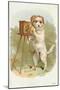 Trade Card of a Terrier Photographer-null-Mounted Premium Giclee Print