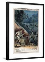 Trade Card Showing French Explorers Attacked in the Congo-Stefano Bianchetti-Framed Giclee Print