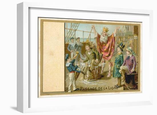 Trade Card Titled Crossing the Line-null-Framed Giclee Print